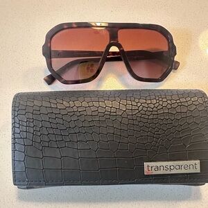 Transparente Brown Gradient Shield Sunglasses